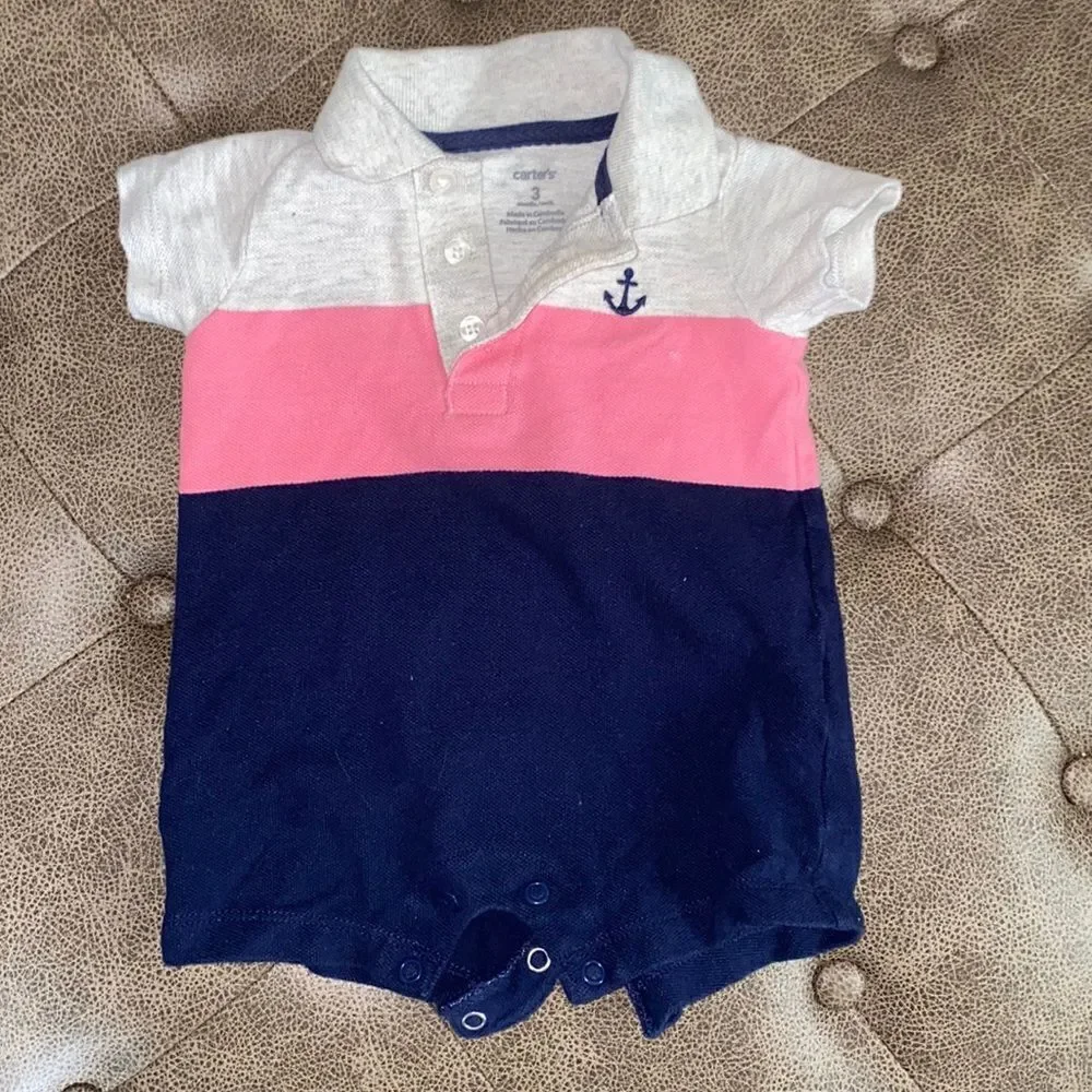 Baby Color block One Piece Polo - By Carter’s